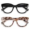 Areyeth Oversized Retro Reading Glasses for Women, Oprah Style Large Blue Light Blocking Readers(1.5X) view 1