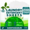 Sudstainables BYCRAY Sojourner Detergent Sheets (200 Refills) - Soap Detergent Strips for Environmentally Friendly Clothing, Environmentally Friendly, Residue-Free, Plastic-Free, Environmentally view 2