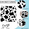 durony 72 Pack Cow Party Napkins Cow Print Animal Cloth Napkin Farm Animal Party Napkins for Cow Print Birthday Tableware Dinner Party Supplies view 3