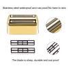 2 pack Replacement Foil and Cutters Compatible with BaBylissPRO Barberology FXFS2 Shaver Metal shaver foil replacement headsGold view 2