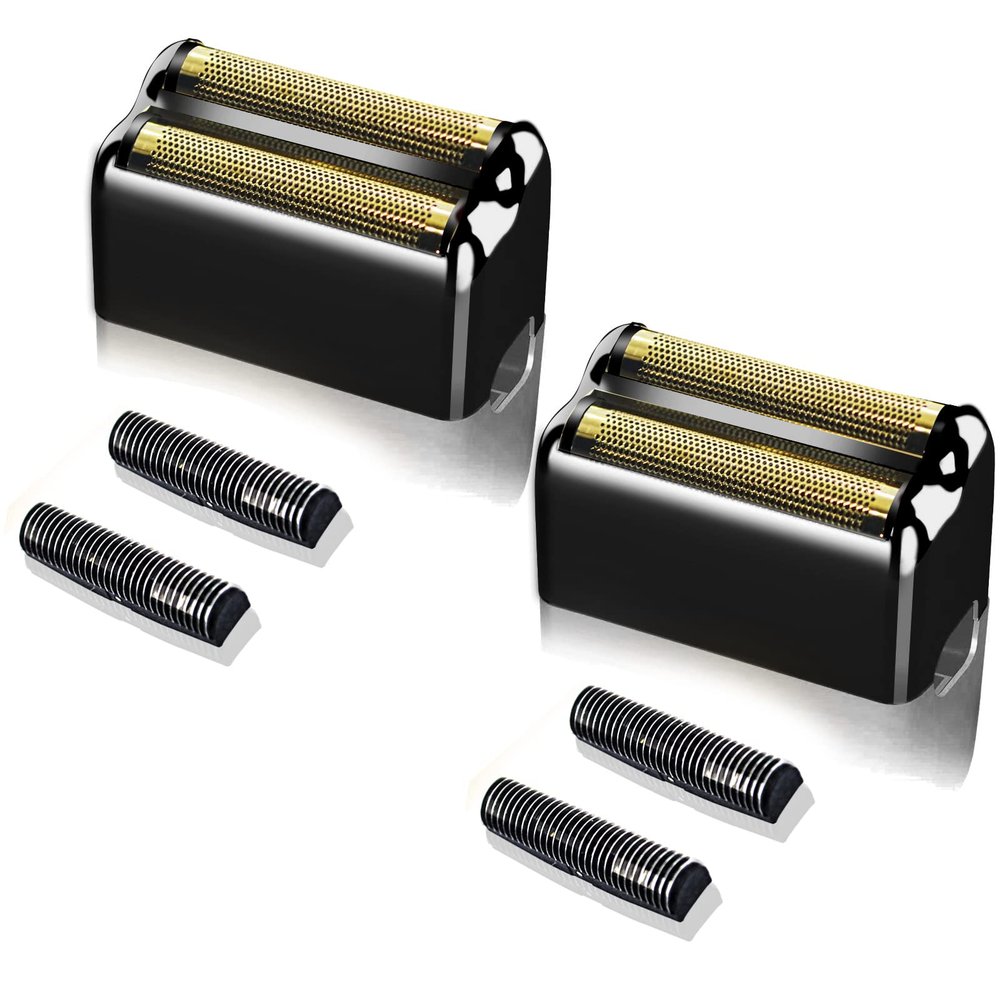 Professional Replacement Foil and Cutters for BaBylissPRO Barberology Double Foil Shaver, Compatible with BaBylissPRO Barberology FXFS2 Shaver (black)