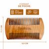 Sapiens Barbershop Men's Beard Comb  Pear Wood Comb Lightweight  Anti-Static Double Spacing Beard Comb for Beard Care and Care  Ideal for Styling Beards view 2