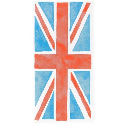 20 Great Britain Flag Union Jack Napkins Party Napkins | Pack of 20 Britannia Union Jack Paper Napkins | King Charles Coronation Party Serviettes - 33cm