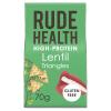 Rude Health 6 x 70g Organic Gluten-Free High-Protein Lentil Triangle Crackers, Award-Winning, Healthy & Vegan, 100% Recyclable Packaging view 3