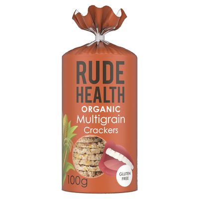 Rude Health 8 x 100g Organic Gluten-Free Multigrain Crackers, Award-Winning, Healthy & Vegan, 100% Recyclable Packaging
