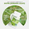 Ambrosial Biotin Hair Growth Supplement | Plant Based Sesbania Agati, High Strength 2500mcg Biotin Tablets for Hair, Skin, and Nails | Vitamins for Women & Men (Pack of 1-60 Capsules) view 3