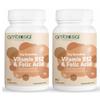 Ambrosial Vitamin B12 1000 mcg and Folic Acid 500 mcg | High Strength B12 (Cyanocobalamin) and Folic Acid Capsules | Vegan, Non-GMO, Easy to Swallow | Pack of 2-120 Capsules view 1