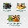 Ambrosial High Strength Curcumin Turmeric and Black Pepper Capsules - High Strength 95% Curcuminoids - Enhanced Absorption - Turmeric Tablets with Ginger - Tumeric Supplement for Joints 60 Capsules view 2