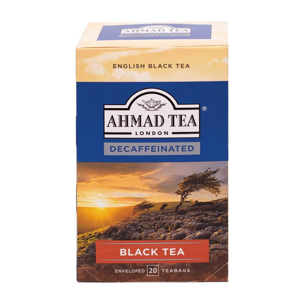 Ahmad Tea Black Tea | Decaffeinated Black Tea | 20 Teabag Sachets | 1 Pack