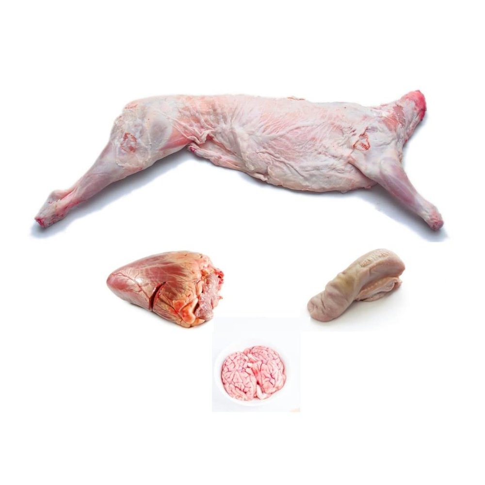Halal Grass-Fed Whole Lamb (~15 kg) with Offal Parts - Freshly Frozen