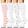 4 Pairs Compression Socks - Medical Compression Socks for Women & Men Circulation - Best Support for Nurses, Running view 1