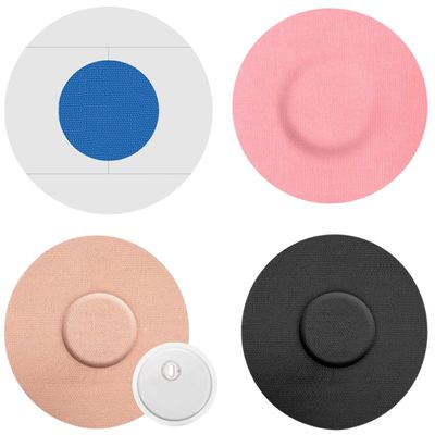 20 Pack Sensor Patches Compatible with Freestyle Libre 2 and 14 Day Blue Sensor Covers Latex-Free Black CGM Patch and Cute Pink CGM Covers with 2Pcs Soft Caps