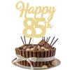 3Pcs Happy 85th Cake Topper Gold Glitter Number 85 Decorations 85th Birthday Cake Pick Decorations for Cheers to 85 Years Old 85th Birthday Wedding Anniversary Party Supplies view 1