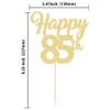 3Pcs Happy 85th Cake Topper Gold Glitter Number 85 Decorations 85th Birthday Cake Pick Decorations for Cheers to 85 Years Old 85th Birthday Wedding Anniversary Party Supplies view 2