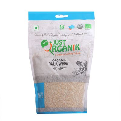 Just Organik Wheat Dalia 500gm, 100% Organic