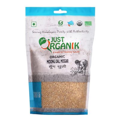 Just Organik Moong Dal Mogar 500gm, 100% Organic