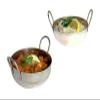 AuraHome Balti Dish Karahi Kadai Stainless Steel Dishes with Handles Indian Curry Night Set Curry & Indian Cuisine for a More Authentic Dining Experience (19cm x 6 Pack) view 4