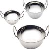 AuraHome Balti Dish Karahi Kadai Stainless Steel Dishes with Handles Indian Curry Night Set Curry & Indian Cuisine for a More Authentic Dining Experience (17cm x 6 Pack) view 2