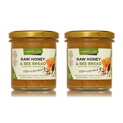 Earthbreath Honey with Bee Bread - 800g (2x400g)  100% Raw & Natural  Sustainably Harvested  No Artificial Additives  Rich in Goodness