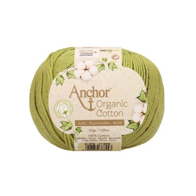 Anchor Organic Cotton 4-Ply Approx. 125 m 03722 Pistachio 50 g