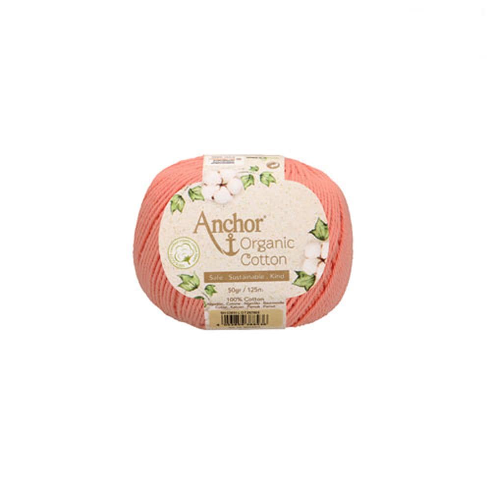 Anchor 03610 Organic Cotton 4-Ply Approx. 125 m Salmon 50 g