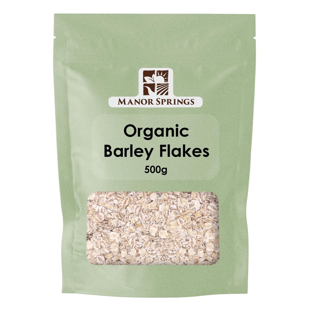 Organic Barley Flakes 500g by Manor Springs Organic