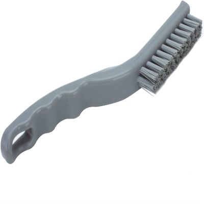 SPARTA Detail Brush Grout Brush, Crevice Brush with Hanging Hole for Bathroom, Kitchens, Countertop, Plastic, 9 Inches, Gray