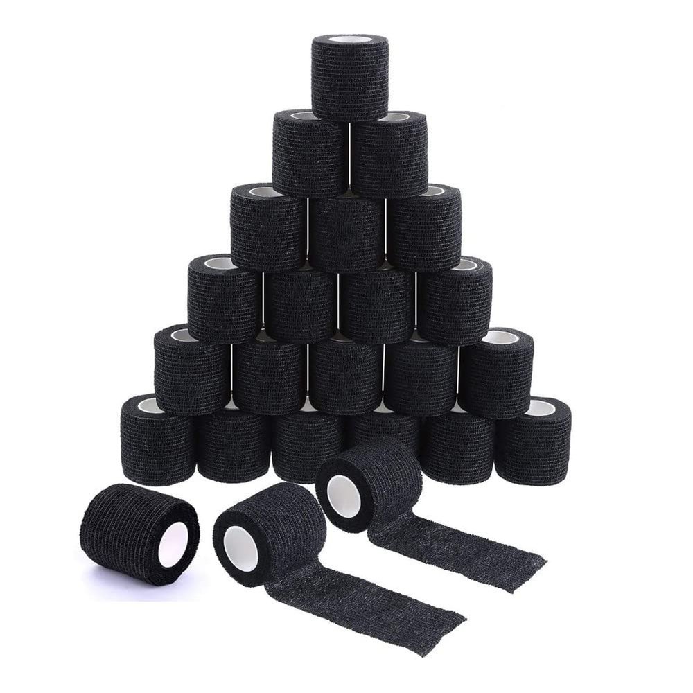 12PCS Tattoo Bandage, Elastic Bandages Tape Grip Cover Waterproof Bandage Wrap Self Adhesive Second Skin Healing Machine Bandages Breathable Disposable Tape for Sports Wrist Ankle Protection