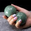 1Pair 50mm Natural Jade Baoding Ball Fitness Handball Quartz Sphere Relaxation Hand Wrist Exercise Massage Therapy Healing Stone,Lushan Green Jade view 1