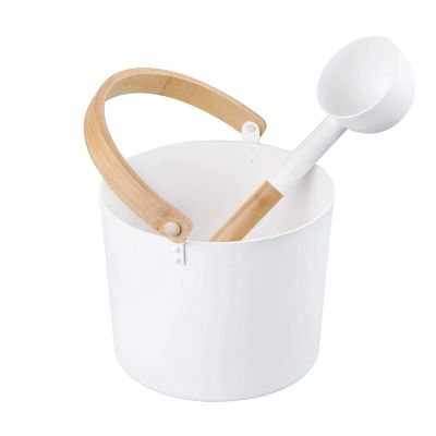 Sauna Bucket Set 7 L Sauna Bucket Aluminium Sauna Bucket Set with Long Handle, Sauna Bucket Finland Made of Aluminium