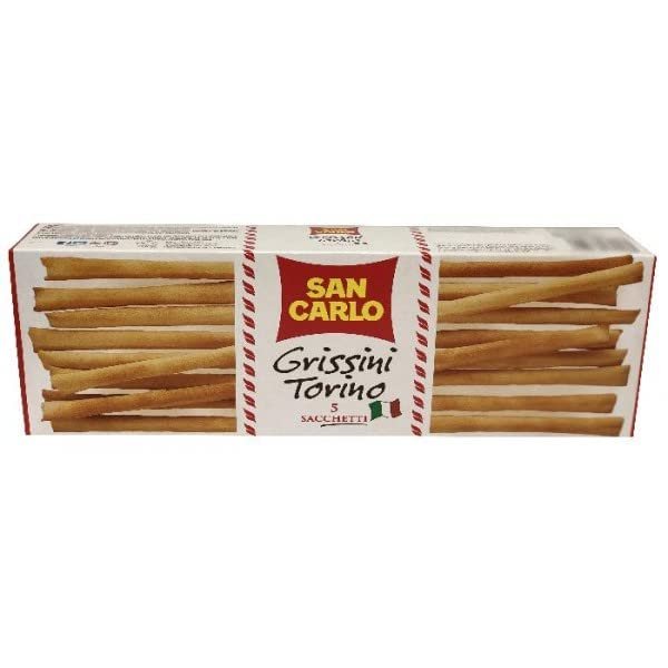 San Carlo - Grissini Torino - Turin Breadsticks - Crunchy and Fragrant - 2 Boxes of 125 Grams Each