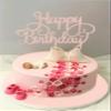 AHAORAY Happy Birthday Cake Topper - Rose Gold Glitter Happy Birthday Cake Bunting Decor - Birthday Party Cake Decoration Supplies, for Photo Booth Props view 2