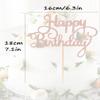 AHAORAY Happy Birthday Cake Topper - Rose Gold Glitter Happy Birthday Cake Bunting Decor - Birthday Party Cake Decoration Supplies, for Photo Booth Props view 3