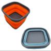 SAMMART 5.5L Collapsible Tub - Foldable Dish Tub - Portable Washing Basin - Space Saving Plastic Washtub (Sea Angel + Orange) view 1