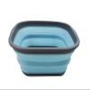 SAMMART 5.5L Collapsible Tub - Foldable Dish Tub - Portable Washing Basin - Space Saving Plastic Washtub (Sea Angel + Orange) view 2