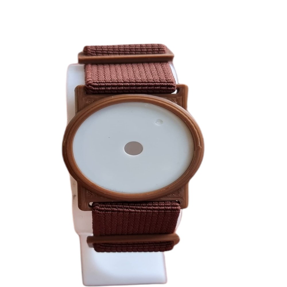 CGM Clips UK - Sensor Armband Holder/Protector Compatible with Freestyle Libre 1/2 (Brown)