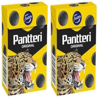 Fazer Pantteri Original salty liquorice Pastilles Box of 70g 2.5 oz