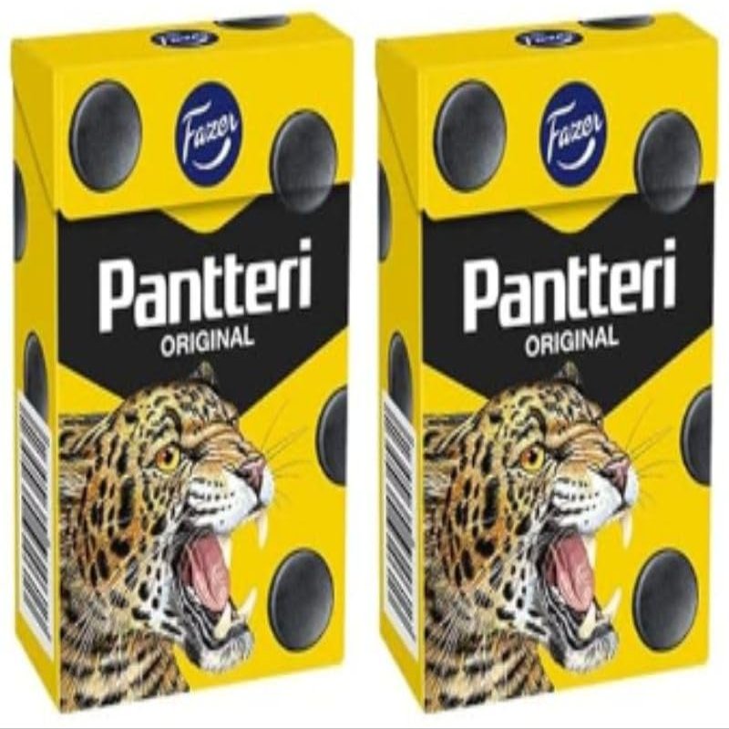 Fazer Pantteri Original salty liquorice Pastilles Box of 70g 2.5 oz