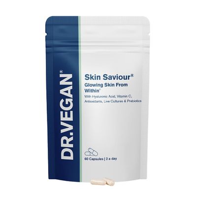 Skin Saviour Collagen Builder Supplement & Probiotic for Women | High Strength, with 5 Billion Live Cultures, Hyaluronic Acid, Vitamin C, Probiotics | Builds Collagen | 60 Vegan Capsules, 2-A-Day