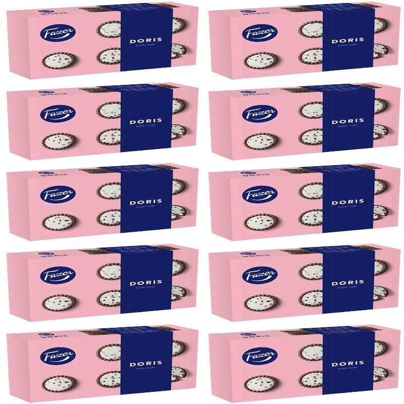 Fazer Doris Truffle Biscuits 10 Boxes of 250g 88oz