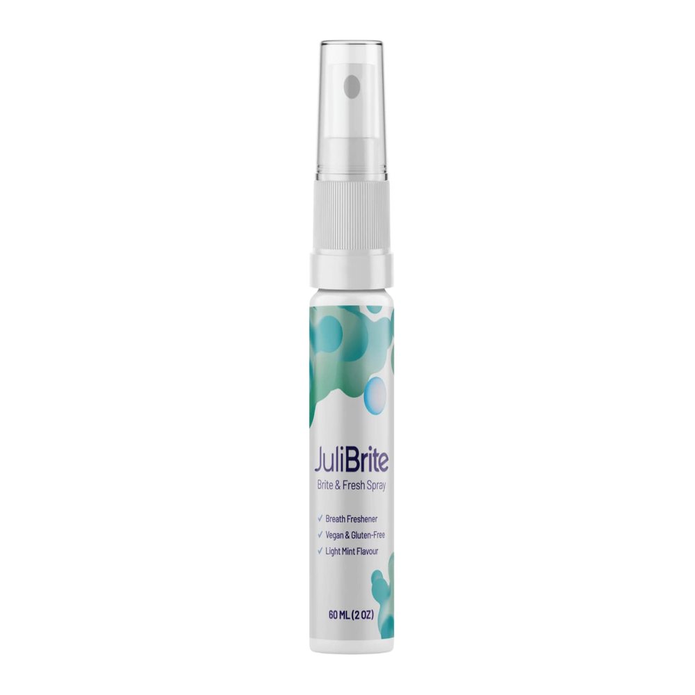 Julibrite All Natural Brite & Fresh Breath Spray with Essential Oils | Fights Bad Breath | Fresh Mint | 30ML