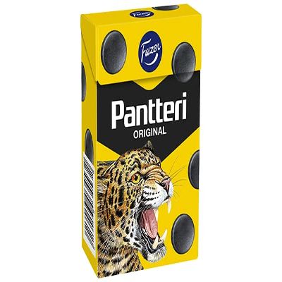 Fazer Pantteri Original Salty liquorice Pastilles 32 Boxes of 70g 80oz
