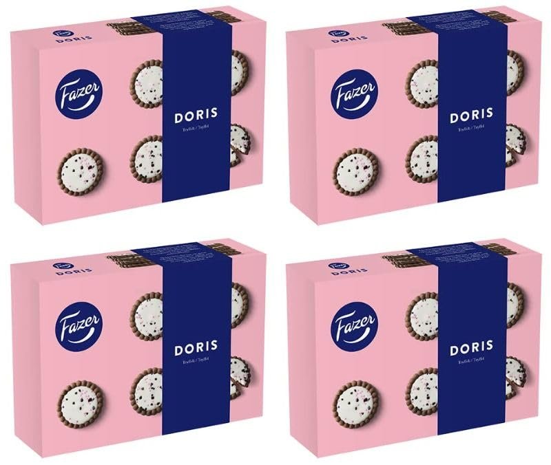 Fazer Doris Truffle Biscuits 4 Boxes of 250g 35.2oz