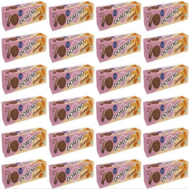 Fazer Domino Salty Caramel Biscuits 24 Boxes of 175g 148.8oz