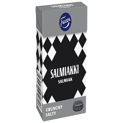 Fazer Salmiakki Crunchy Salty Pastilles 16 Boxes of 70g 40oz