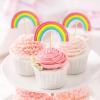 Bymivofun Rainbow Cake Toppers, 24 Pack, Cupcake Decorations, for Birthday, Baby Shower, Housewarming, Themed Parties view 4