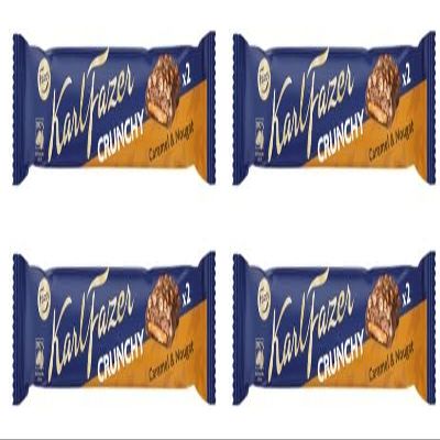Fazer Karl Fazer Crunchy Chocolate 4 Sticks of 55g 7.6oz