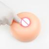 HDFGH 1 Pair Round Silicone Fake Boobs Nipple Transgender Men's Fake Breasts CD Crossdressing Breasts Push Up Small Breasts Enlarged Breasts Bust Enhancer 1400g Beige view 2