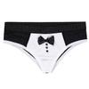 CHICTRY Men's 4 PCS Bow Tie Collar Boxer Briefs Tuxedo Costume Lingerie Sets 2# Black XL view 4