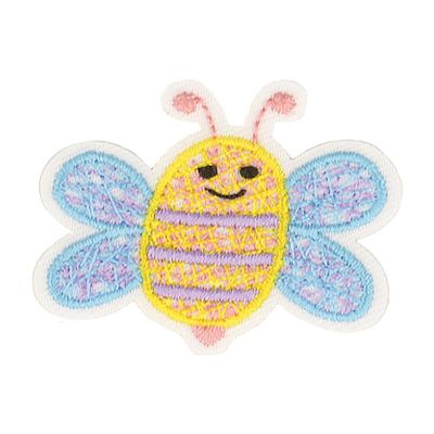 MYMERCERIE Set of 3 Iron-On Patches Pretty Nature World Bee 3.5 x 3 cm